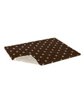 Petlife Vetbed - Original antiscivolo, marrone con pois blue 75x50cm