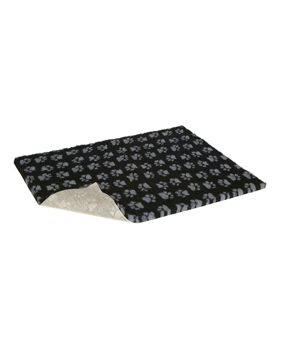 Petlife Vetbed tappeto per cani nero zampe grigie 150x100cm