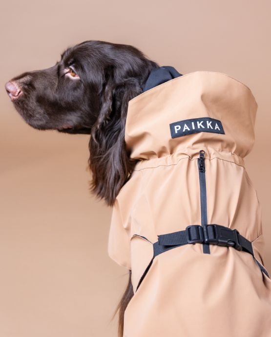 Impermeabile per cani Paikka Visibility Lite Taupe
