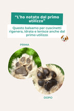 Balsamo riparatore cuscinetti, gomiti e tartufo cane.