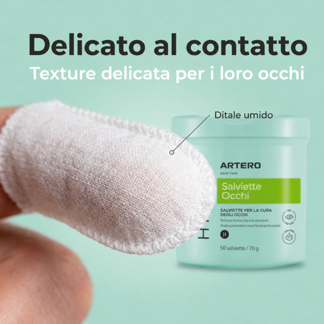 Ditali per pulizia occhi cane e gatto by Artero