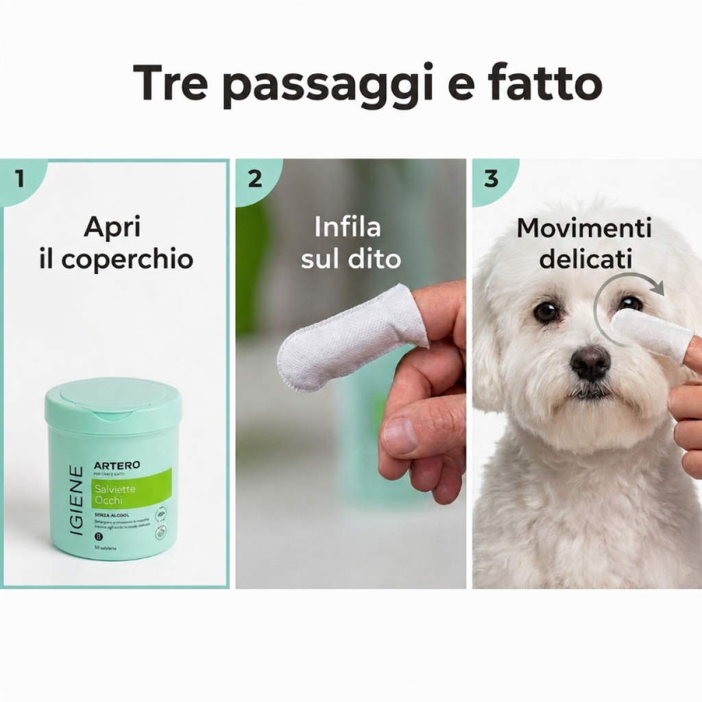 Ditali per pulizia occhi cane e gatto by Artero