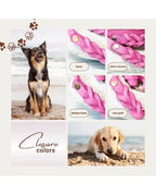 Collare in pelle intrecciata fatto a mano