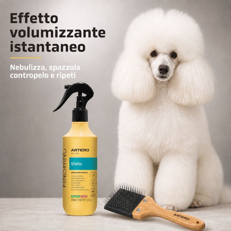 Spray volumizzante e antistatico per cani e gatti di Artero