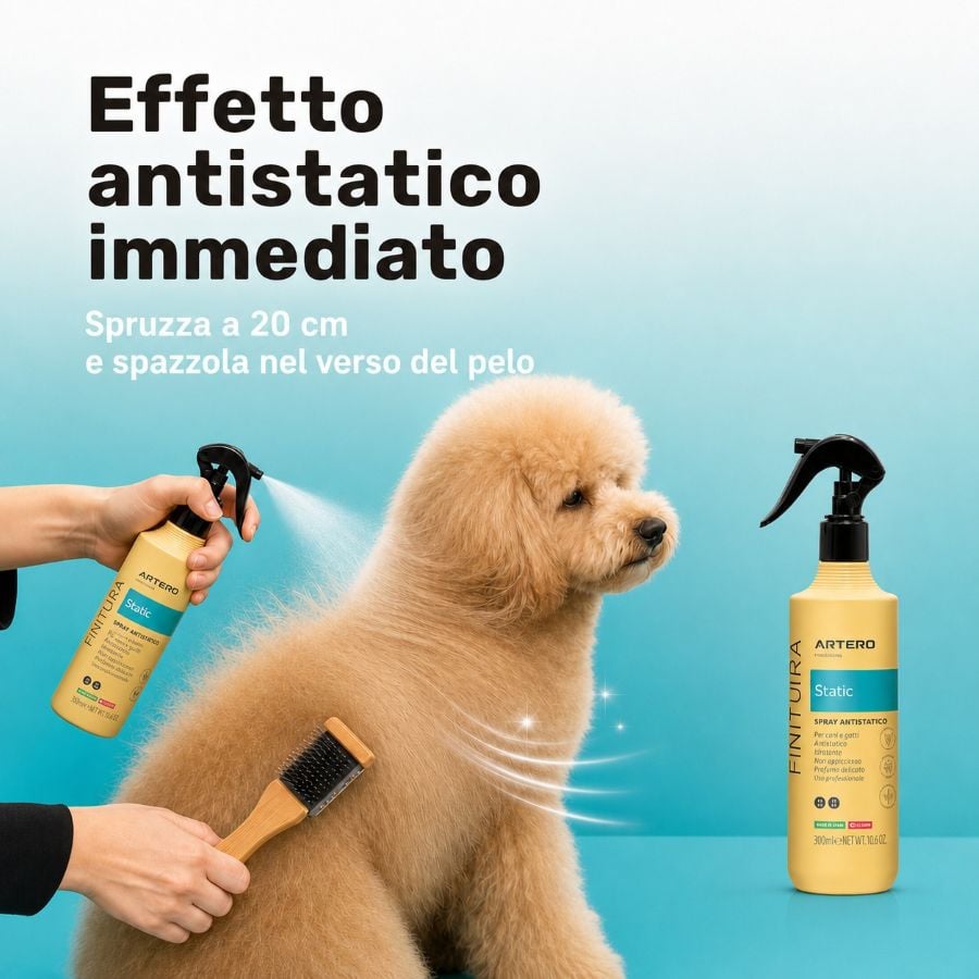 Spray volumizzante e antistatico per cani e gatti di Artero