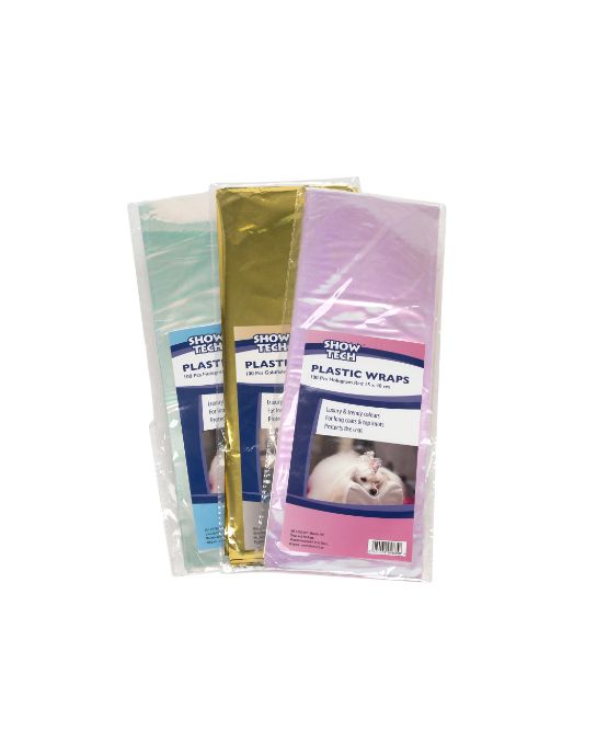 Plastic wrap dog show tech