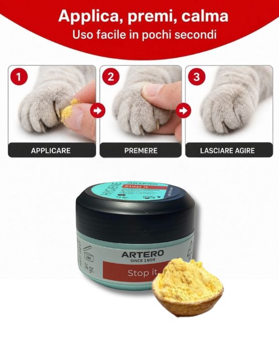 Artero Stop It - Polvere emostatica cani e gatti