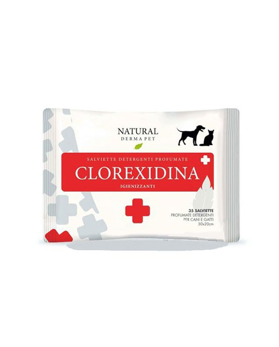 Salviette detergenti profumate Natural Derma Pet - Clorexidina